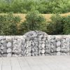 Íves horganyzott vas gabion kosár 200x50x80/100 cm