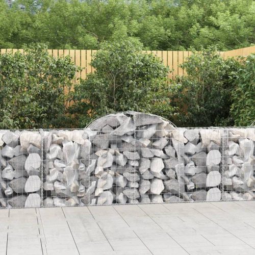 Íves horganyzott vas gabion kosár 200x50x80/100 cm