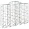 Íves horganyzott vas gabion kosár 200x50x140/160 cm