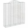 Íves horganyzott vas gabion kosár 200x50x200/220 cm