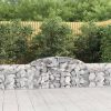 Íves horganyzott vas gabion kosár 300 x 30 x 60/80 cm