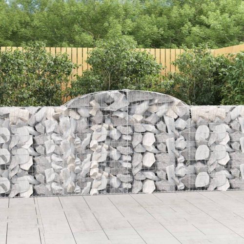 Íves horganyzott vas gabion kosár 300 x 30 x 100/120 cm