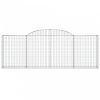 Íves horganyzott vas gabion kosár 300 x 30 x 100/120 cm