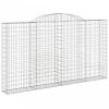 Íves horganyzott vas gabion kosár 300 x 30 x 160/180 cm