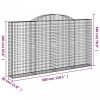 Íves horganyzott vas gabion kosár 300 x 30 x 160/180 cm