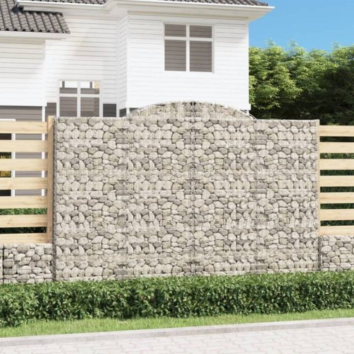 Íves horganyzott vas gabion kosár 300 x 30 x 200/220 cm