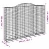 Íves horganyzott vas gabion kosár 300 x 30 x 200/220 cm