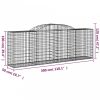 Íves horganyzott vas gabion kosár 300 x 50 x 100/120 cm