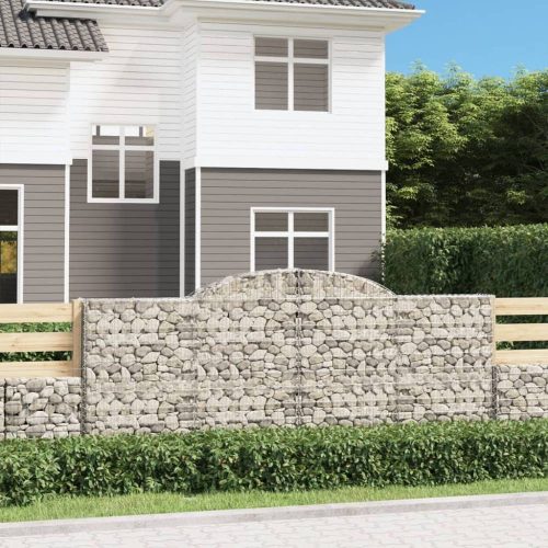 Íves horganyzott vas gabion kosár 300 x 50 x 120/140 cm