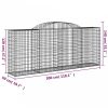 Íves horganyzott vas gabion kosár 300 x 50 x 120/140 cm