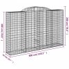 Íves horganyzott vas gabion kosár 300 x 50 x 180/200 cm