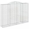 Íves horganyzott vas gabion kosár 300 x 50 x 200/220 cm