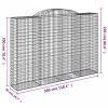 Íves horganyzott vas gabion kosár 300 x 50 x 200/220 cm