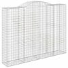 Íves horganyzott vas gabion kosár 300 x 50 x 220/240 cm