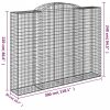 Íves horganyzott vas gabion kosár 300 x 50 x 220/240 cm