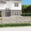 Íves horganyzott vas gabion kosár 400x30x120/140 cm