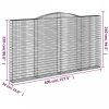 Íves horganyzott vas gabion kosár 400x30x220/240 cm