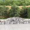 Íves horganyzott vas gabion kosár 400x50x40/60 cm