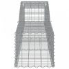 Íves horganyzott vas gabion kosár 400x50x40/60 cm