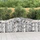 Íves horganyzott vas gabion kosár 400x50x80/100 cm