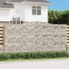 Íves horganyzott vas gabion kosár 400x50x200/220 cm