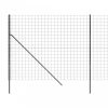 Antracitszürke horganyzott acél dróthálós kerítés 2x10 m