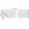 Antracitszürke dróthálós kerítés cövekekkel 1,8x25 m
