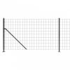 Antracitszürke dróthálós kerítés illesztőperemmel 0,8x25 m