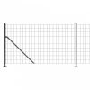 Antracitszürke dróthálós kerítés illesztőperemmel 1,1x25 m