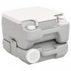 Szürke-fehér HDPE hordozható kemping WC 10+10 L