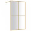 Aranyszínű zuhanyfal átlátszó ESG üveggel 118 x 195 cm