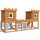 Kültéri nagyméretű nyúlketrec/kisállatketrec két házikóval