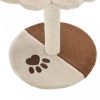 Bézs/barna macskabútor szizál kaparófával 40 cm