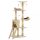 Bézs macskabútor szizál kaparófákkal 138 cm