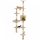 Bézs falra szerelhető macskabútor szizál kaparófákkal 194 cm