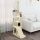 Krémszínű macskabútor szizál kaparófákkal 155 cm