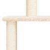Krémszínű macskabútor szizál kaparófákkal 183 cm