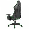 Zöld pvc forgó gamer szék lábtartóval