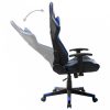 Fekete és kék műbőr gamer szék