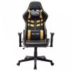 Fekete és arany színű műbőr gamer szék