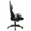Fekete és zöld műbőr gamer szék