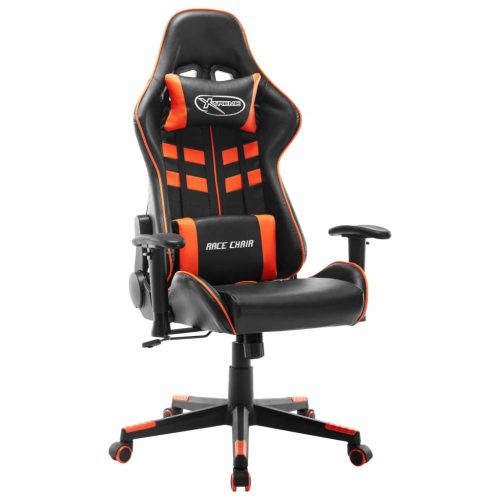 Fekete és narancssárga műbőr gamer szék