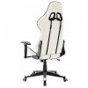 Fehér és fekete műbőr gamer szék
