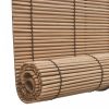 Brown bamboo roller blind