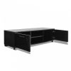 Magasfényű fekete tv-szekrény 120 x 40,3 x 34,7 cm