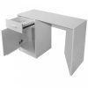 100x40x73 cm Fehér íróasztal fiókkal és szekrénnyel