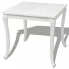 Fényes 80x80x76 cm-es fehér étkező asztal
