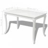Fehér magasfényű étkezőasztal 116 x 66 x 76 cm