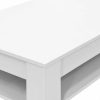 Fehér faforgácslap dohányzóasztal 110 x 65 x 48 cm