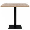 Tölgyfa színű MDF/acél bisztró asztal 80 x 80 x 75 cm